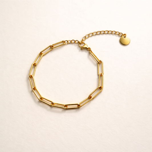 🎁 Classic Paperclip Bracelet - Gold (100% off)