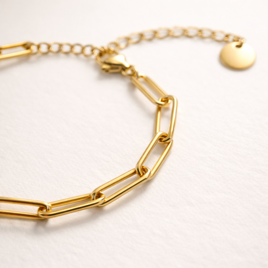 Classic Petite - Green Gold Paperclip Stack