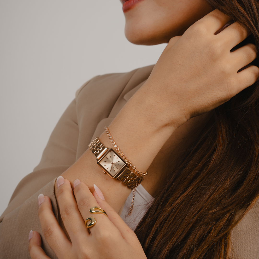 Classic Petite - Rose Gold Morganite Tennis Stack