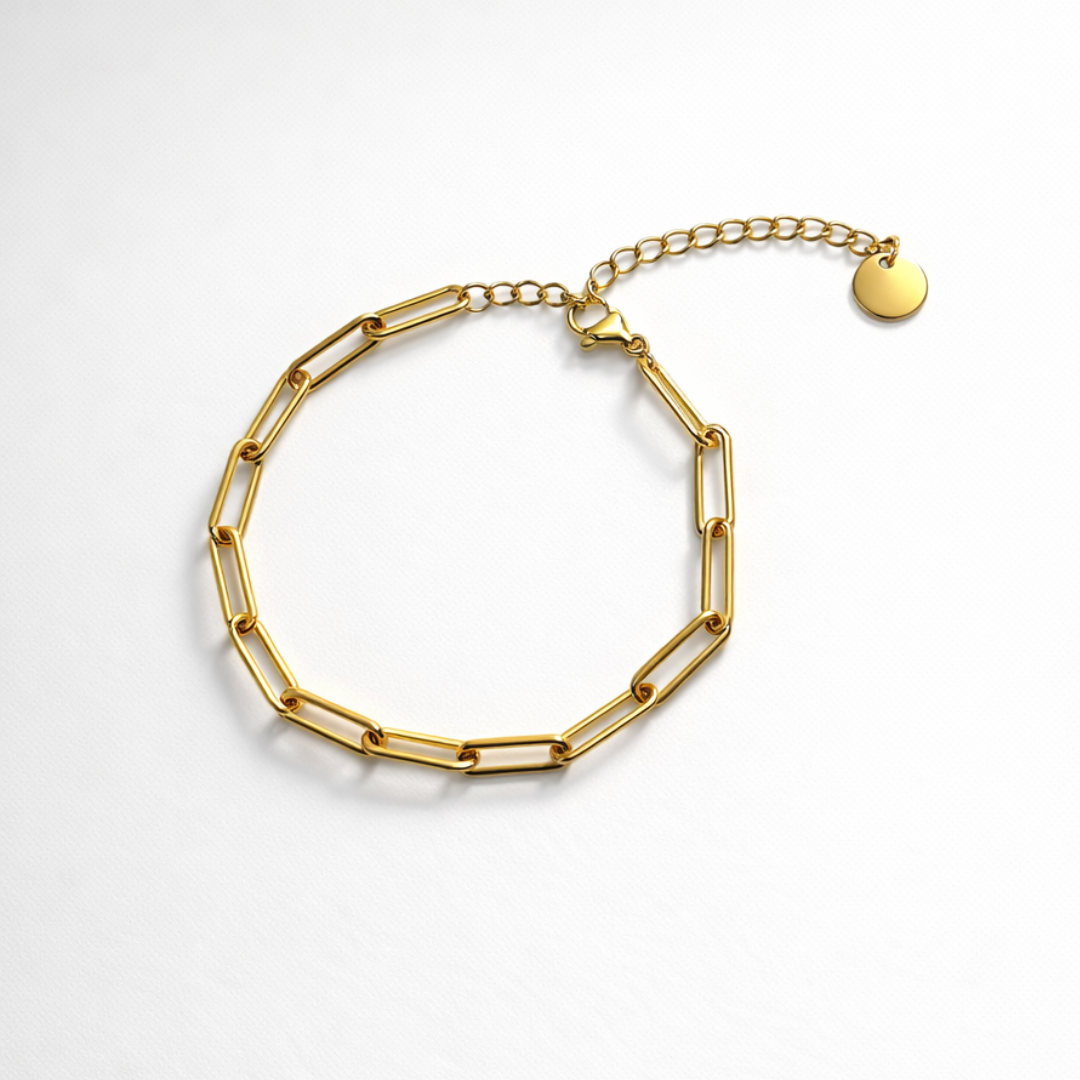 Classic Petite - Green Gold Paperclip Stack