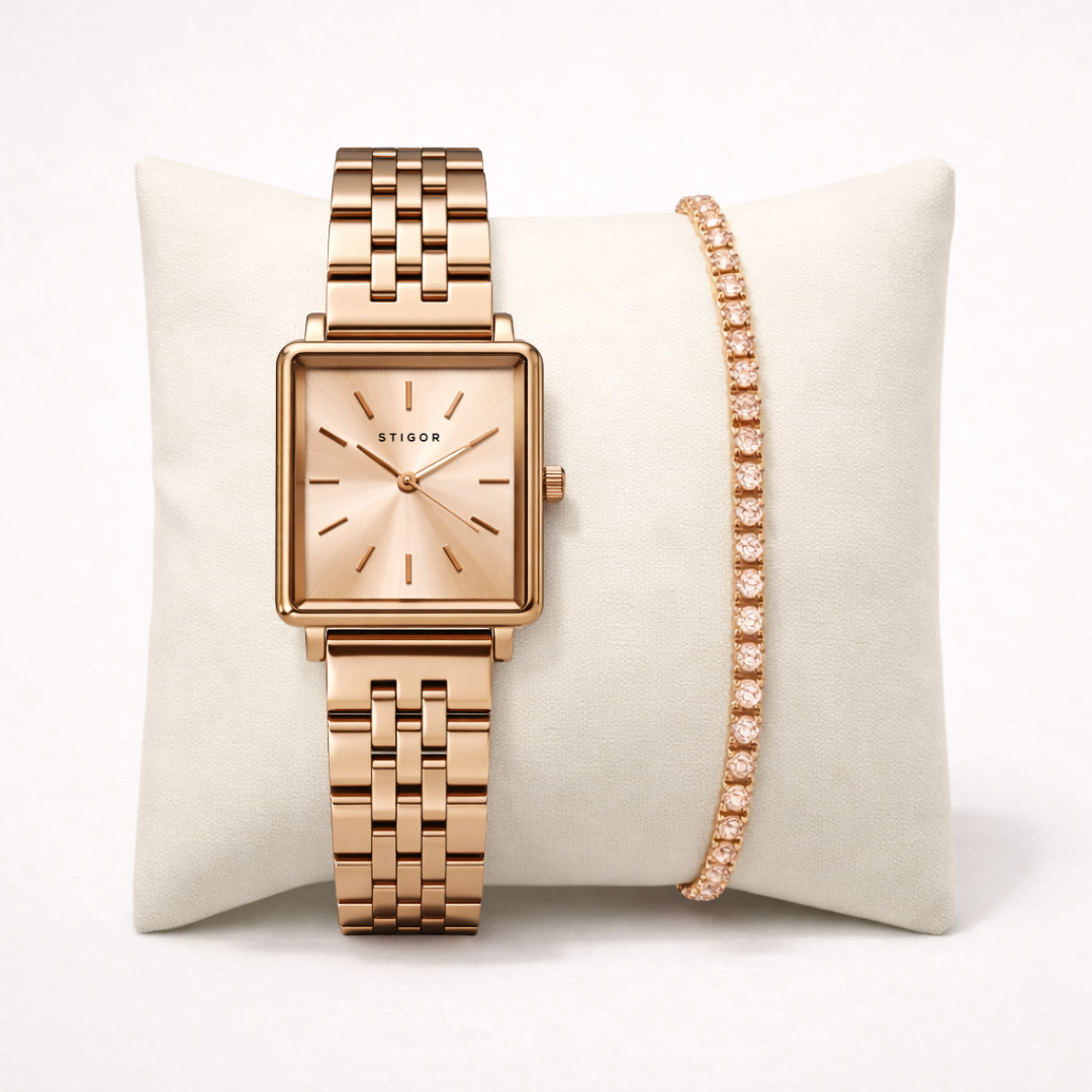 Classic Petite - Rose Gold Morganite Tennis Stack