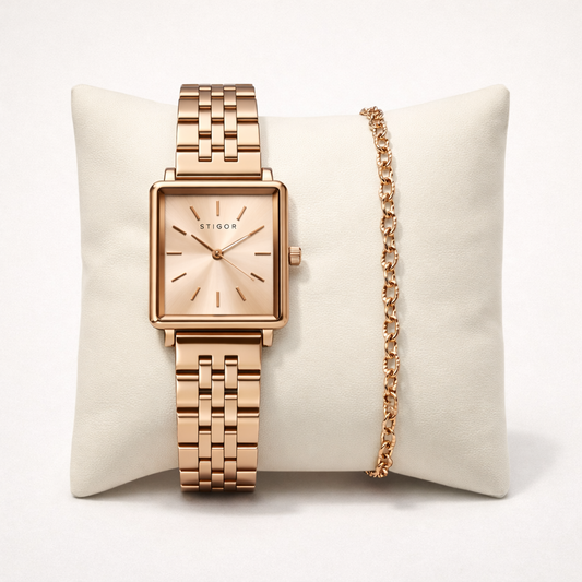 Classic Petite - Rose Gold Chain Stack