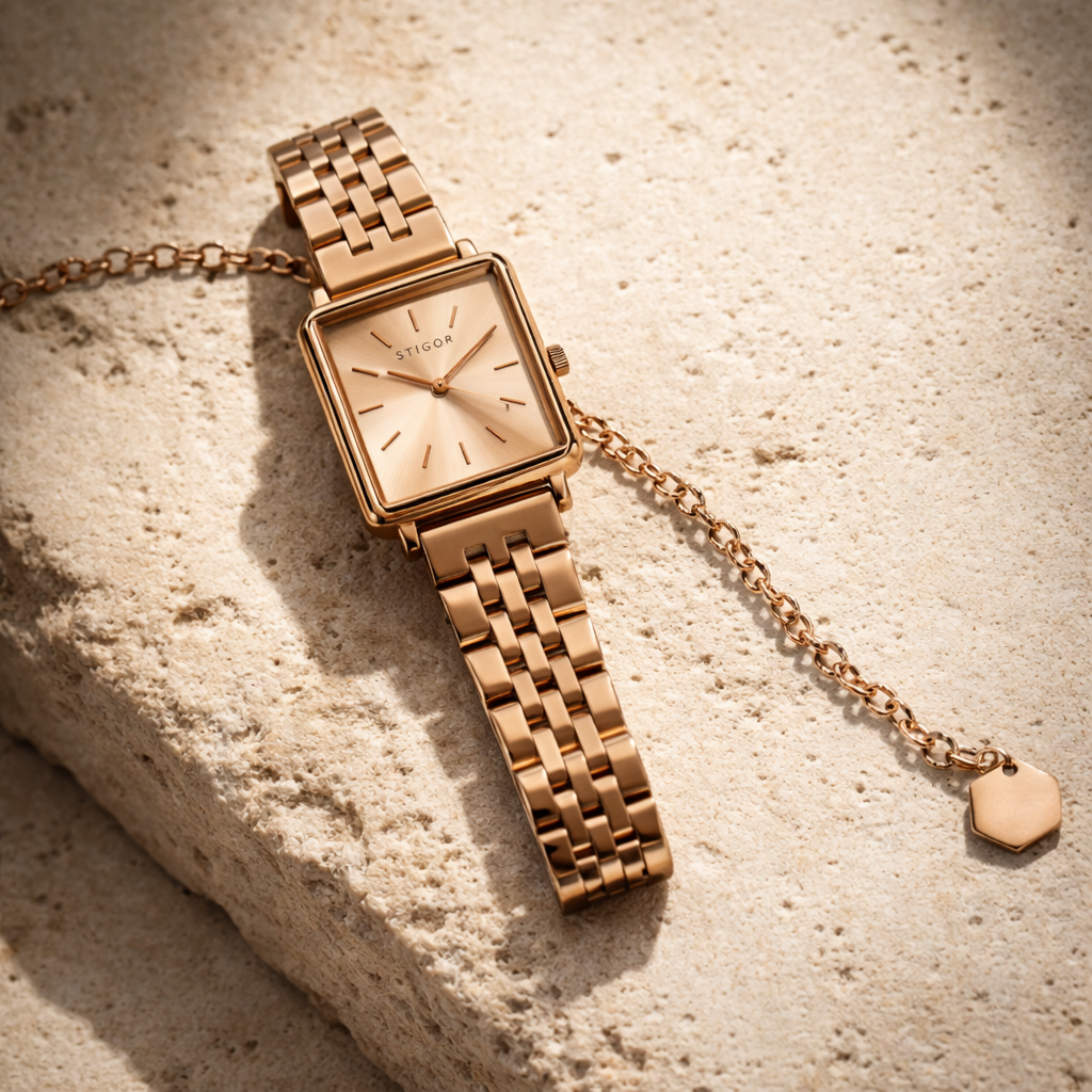 Classic Petite - Rose Gold Chain Stack