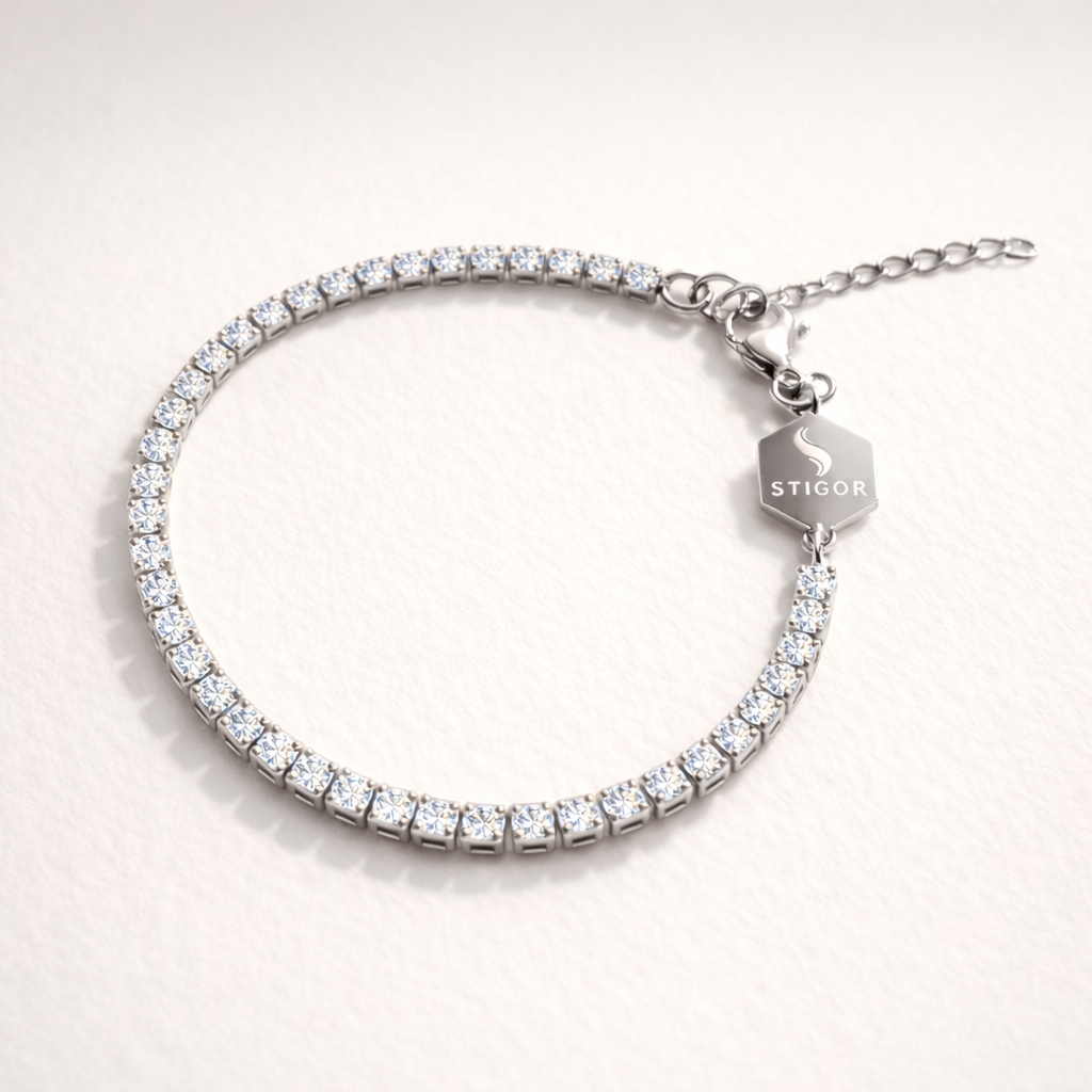 Classic Petite - Silver Tennis Stack